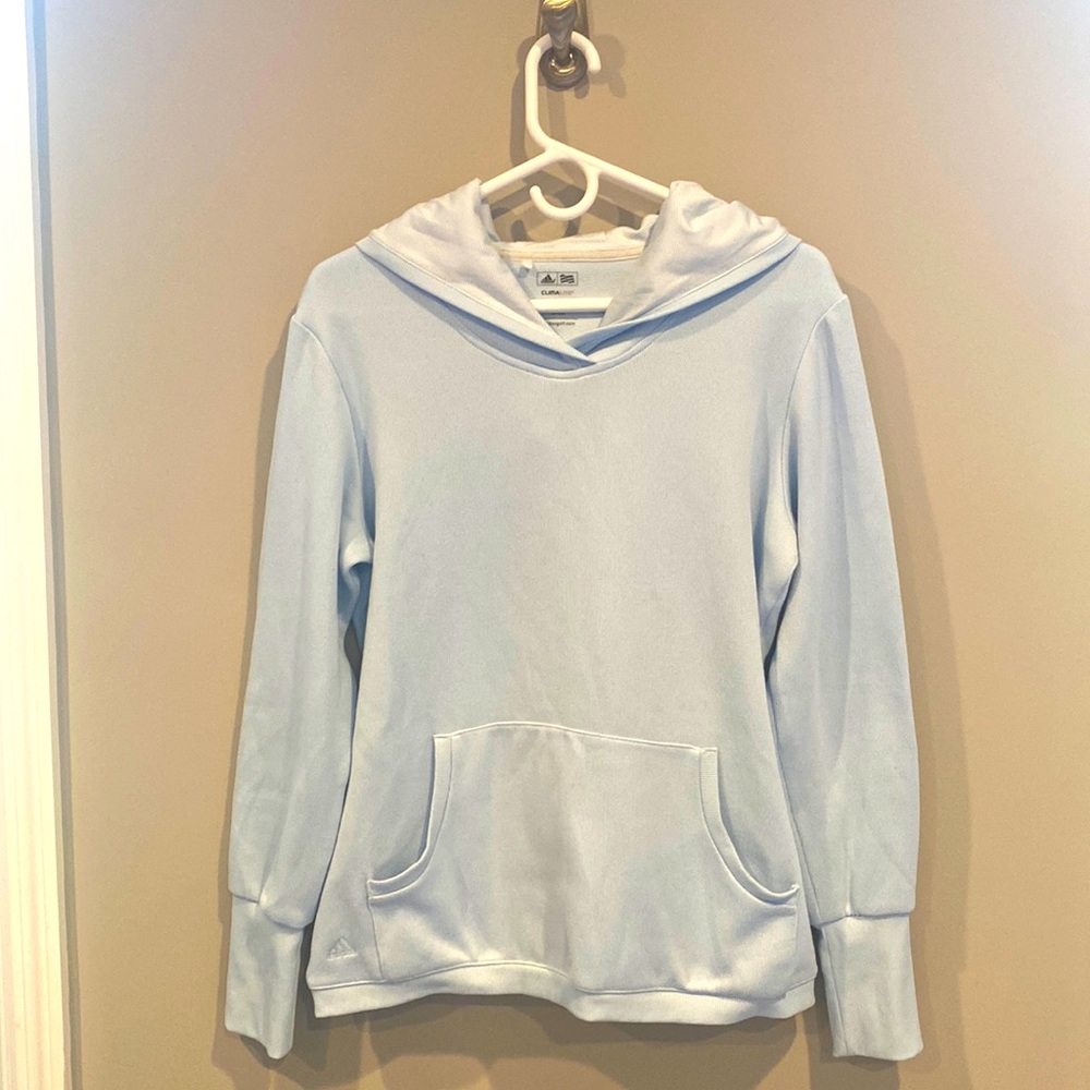 Adidas Baby Blue Women’s sweatshirt.  Size L